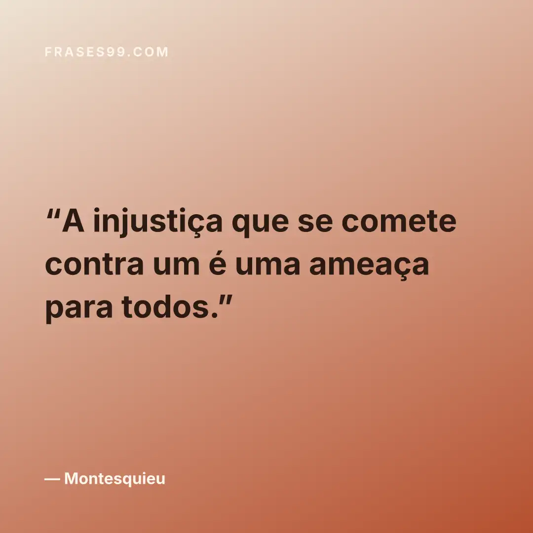 A injustiça que se comete contra um é uma ameaça para todos.