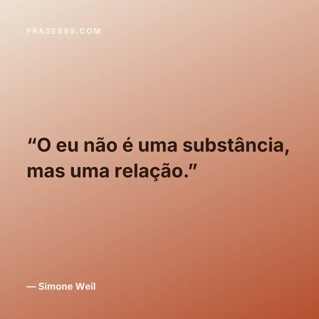 O eu não é uma substância, mas uma relação.